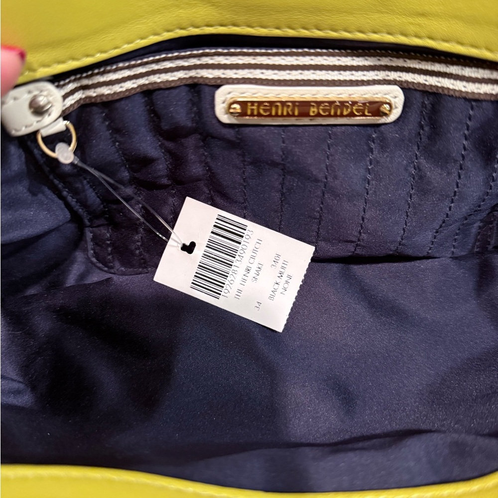 Henri Bendel Python-Embossed Leather Clutch 💎RAR… - image 9